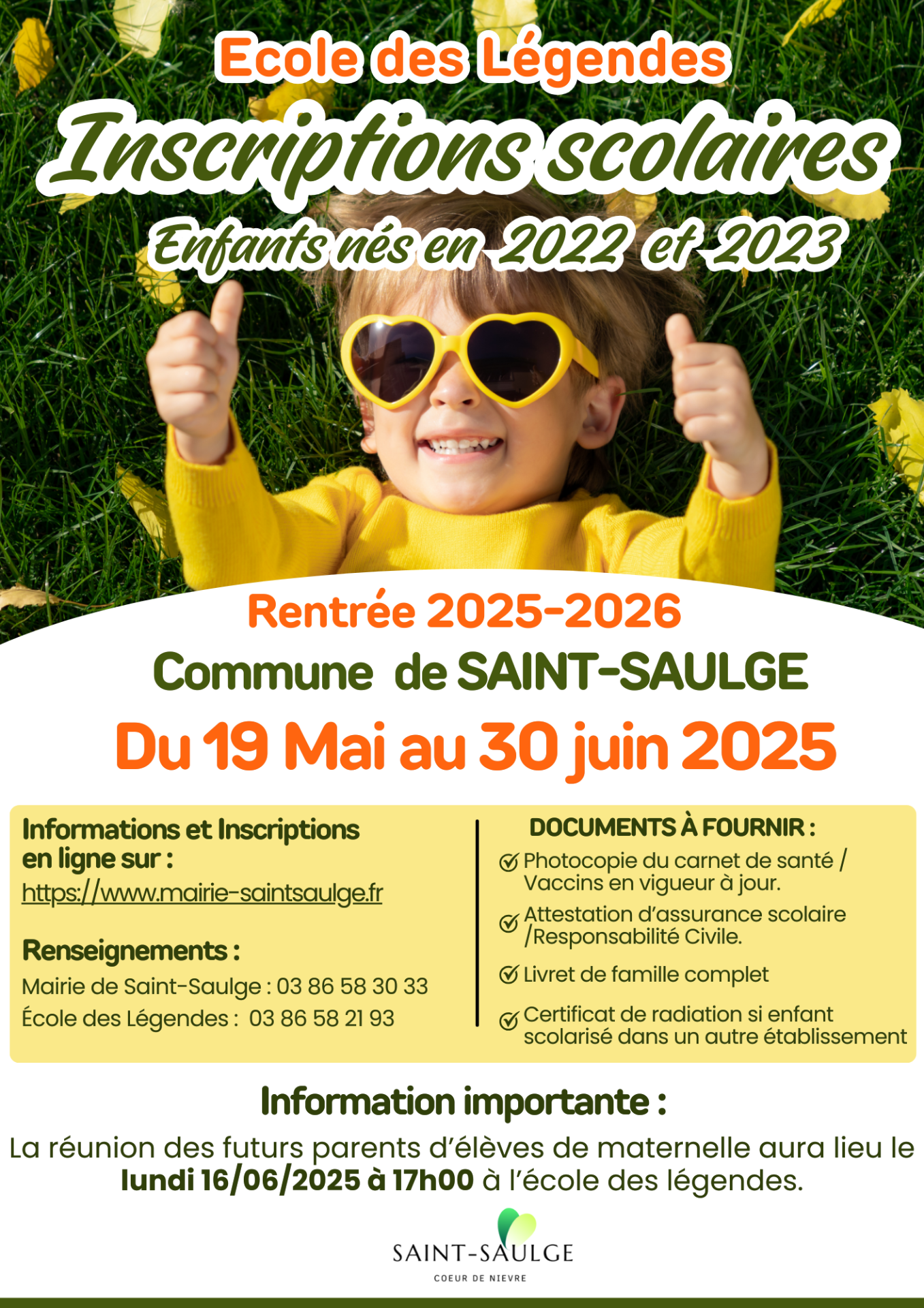 Inscriptions scolaires 2025-2026